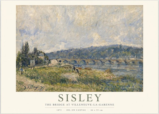 Sisley The Bridge at Villeneuve-la-garenne II No3 - Poster