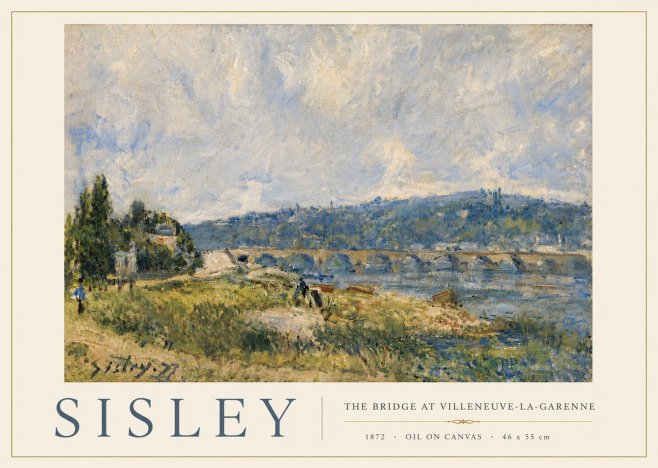 Sisley The Bridge at Villeneuve-la-garenne II No6 - Poster