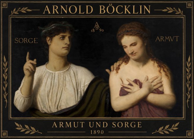 Arnold Böcklin Armut Und Sorge No1 - Poster
