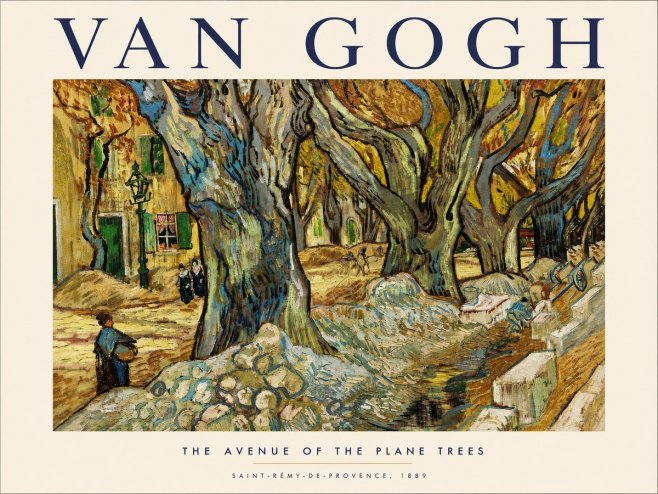 Van Gogh The Avenue of the Plane Trees No3 - Poster