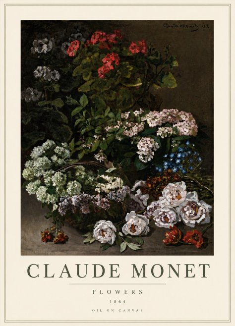 Monet Flowers No5 - Poster