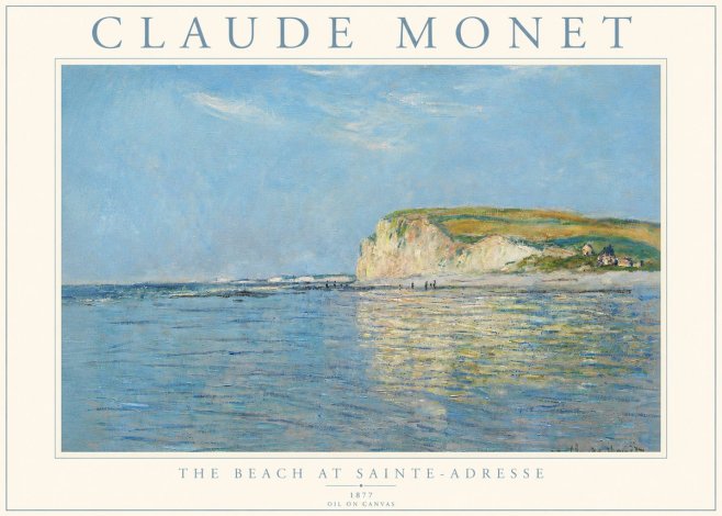 Monet The Beach at Sainte-adresse III No3 - Poster
