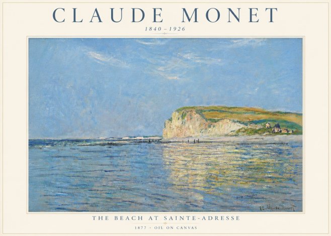 Monet The Beach at Sainte-adresse III No6 - Poster