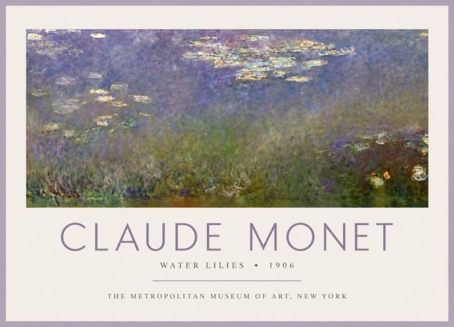 Monet Water Lilies - 1906 No4 - Poster