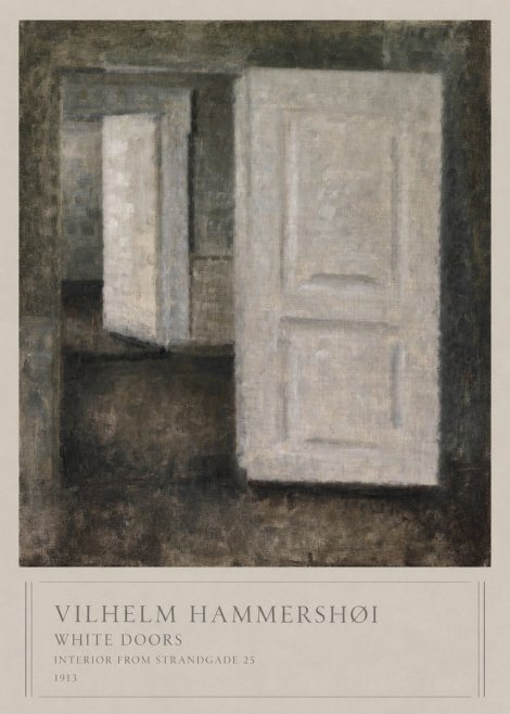 Vilhelm Hammershøi White Doors No1 - Poster