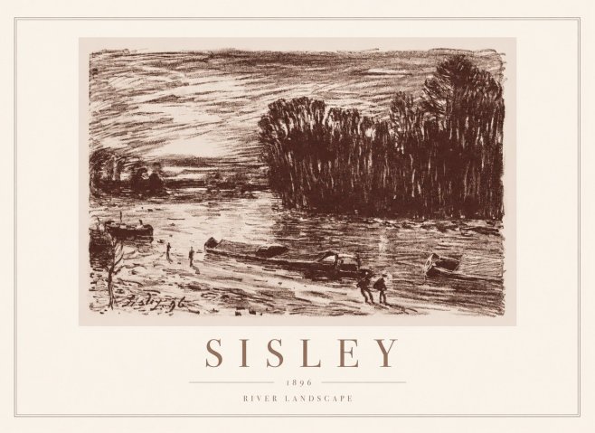 Sisley River Landscape No1 - Poster