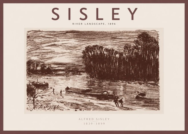 Sisley River Landscape No4 - Poster