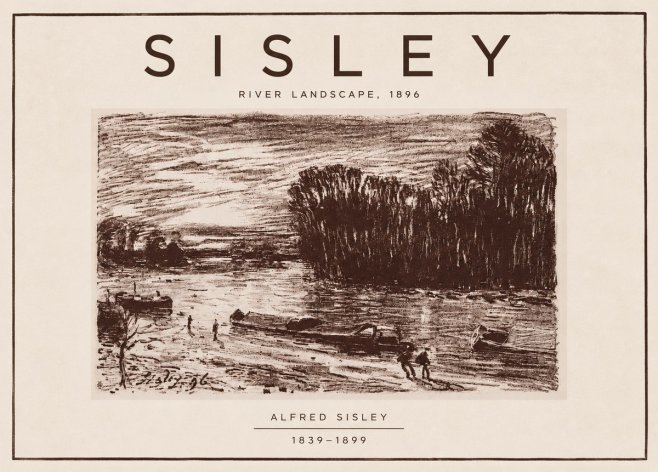 Sisley River Landscape No6 - Poster