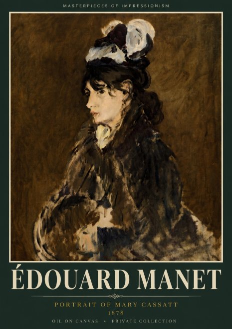 Édouard Manet Young Woman in a Hat V No4 - Poster