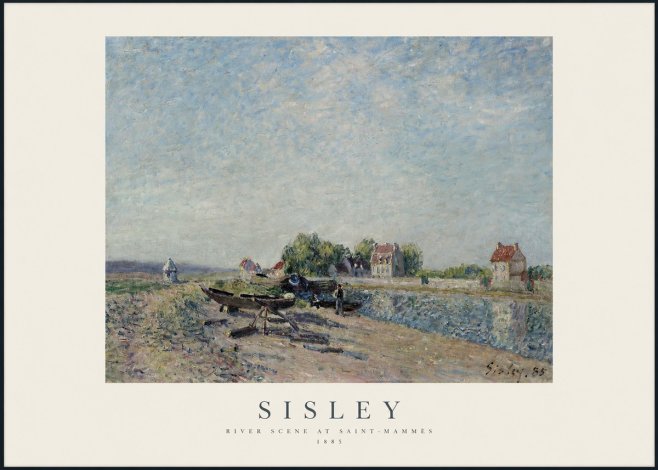 Sisley River Scene at Saint-mammès No1 - Poster