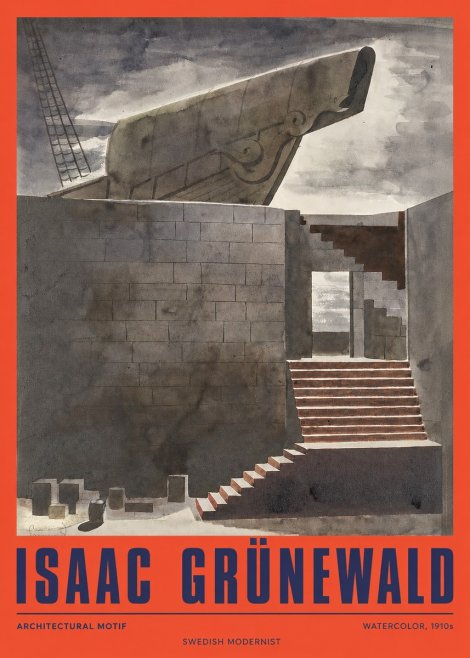 Isaac Grünewald Architectural Motif II No2 - Poster