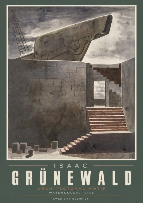 Isaac Grünewald Architectural Motif II No3 - Poster