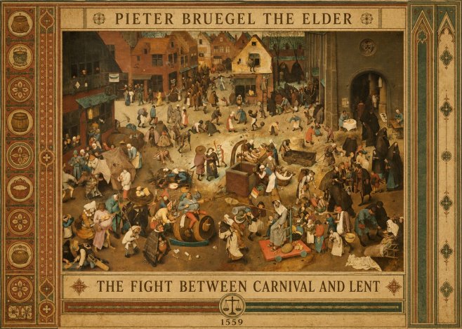 Pieter Bruegel The Fight Between Carnival and Lent III No6 - Poster