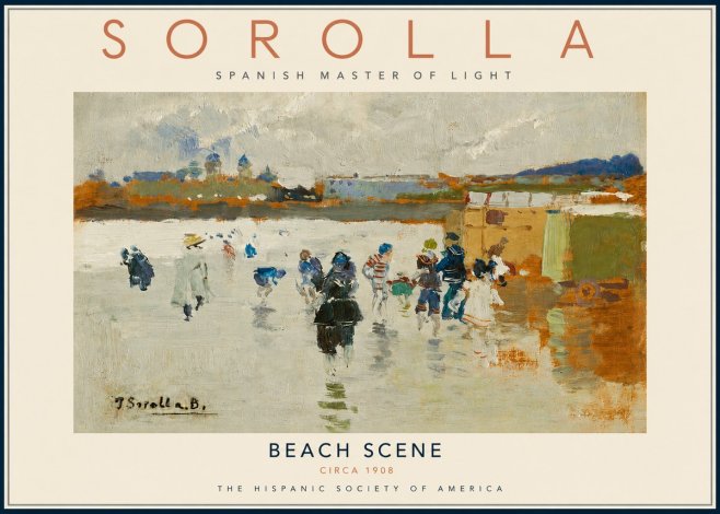 Sorolla Beach Scene No3 - Poster