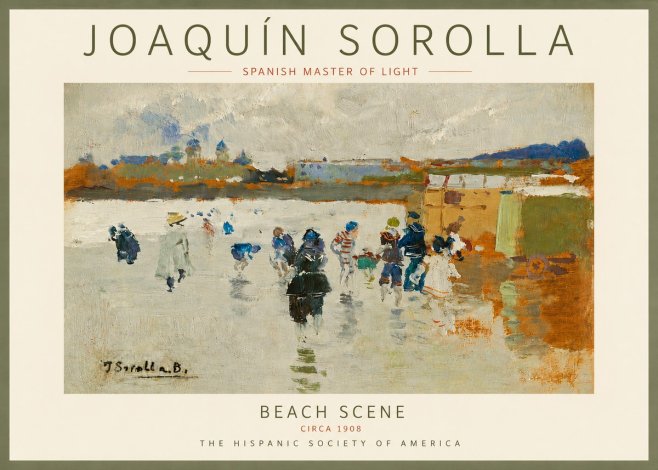 Sorolla Beach Scene No6 - Poster