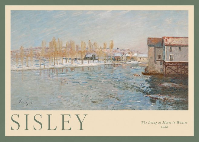 Sisley The Loing at Moret in Winter No2 - Poster