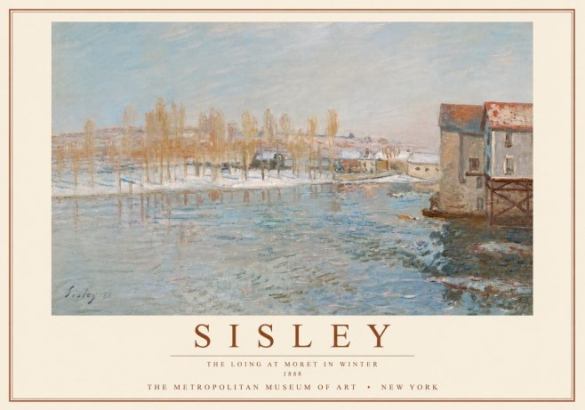 Sisley The Loing at Moret in Winter No5 - Poster