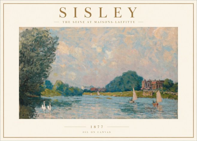 Sisley The River – Afternoon, 1877 No5 - Poster