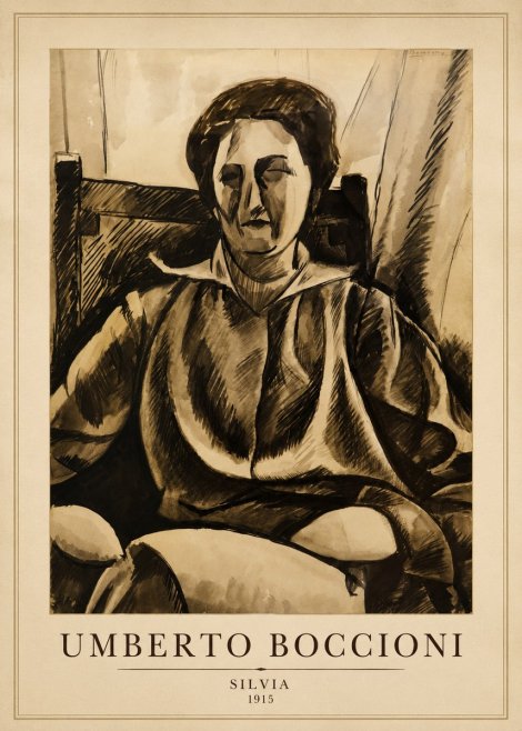 Umberto Boccioni Silvia No4 - Poster