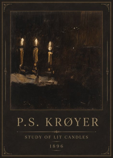 P.S. Krøyer Study of Lit Candles No1 - Poster