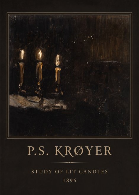 P.S. Krøyer Study of Lit Candles No4 - Poster