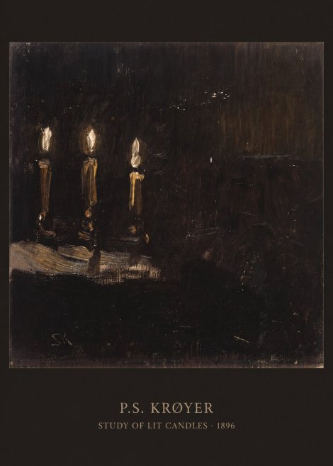 P.S. Krøyer Study of Lit Candles No6 - Poster