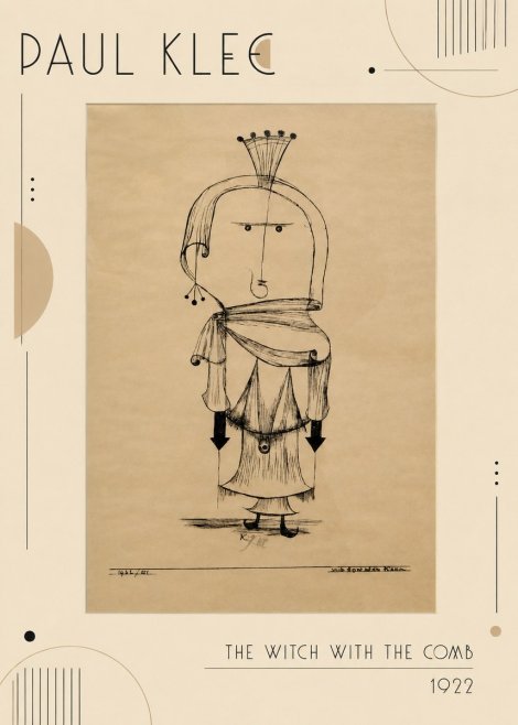 Paul Klee The Witch with the Comb No2 - Poster