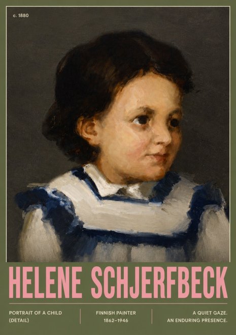 Helene Schjerfbeck Portrait of a Child (Detail) No6 - Poster