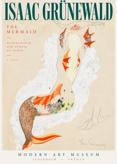 Isaac Grünewald The Mermaid No3 - Poster