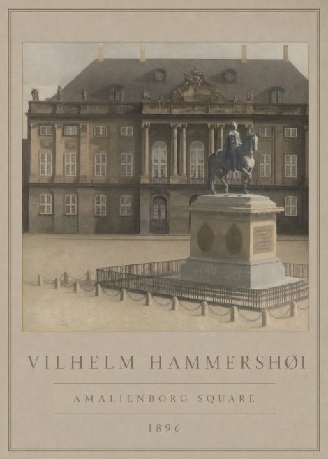Vilhelm Hammershøi Amalienborg Square I No1 - Poster
