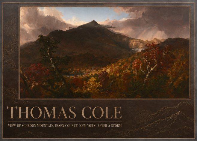 Thomas Cole View of Schroon Mountain, Essex County, New York, After a Storm No2 - Poster