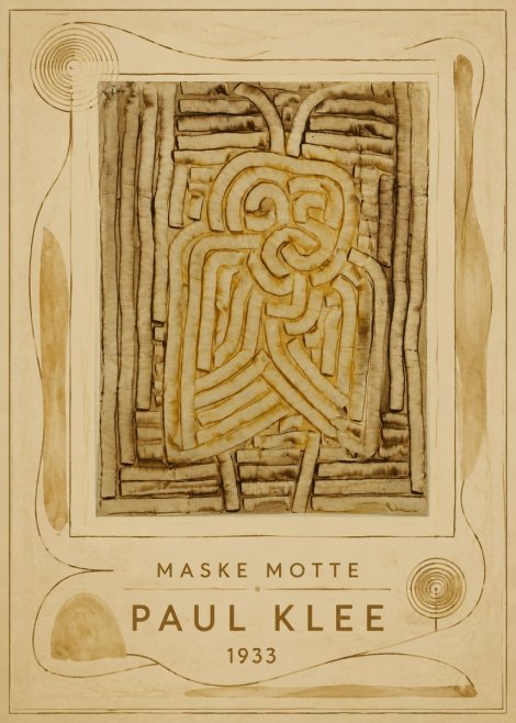 Paul Klee Maske Motte No4 - Poster