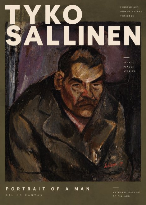 Tyko Sallinen Portrait of a Man V No4 - Poster