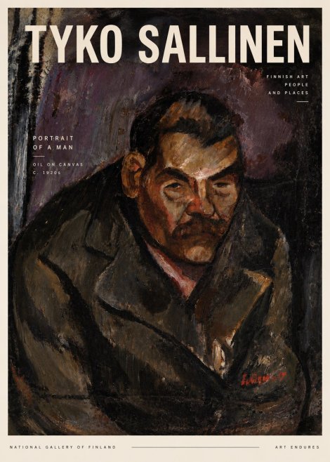 Tyko Sallinen Portrait of a Man V No5 - Poster