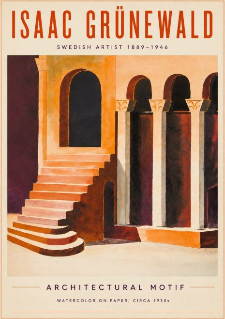 Isaac Grünewald Architectural Motif III No3 - Poster