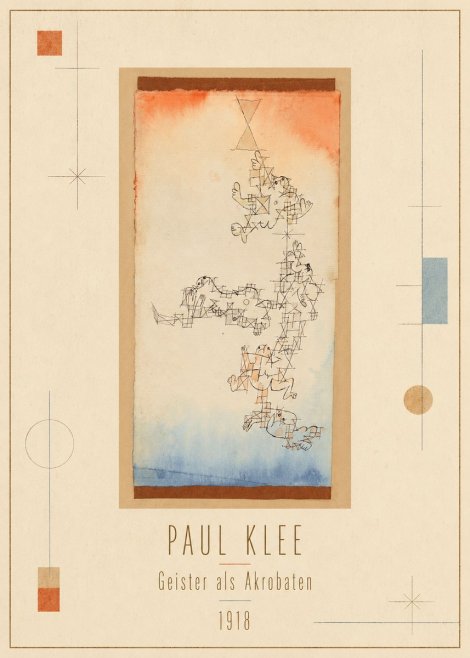 Paul Klee Geister Als Akrobaten No1 - Poster