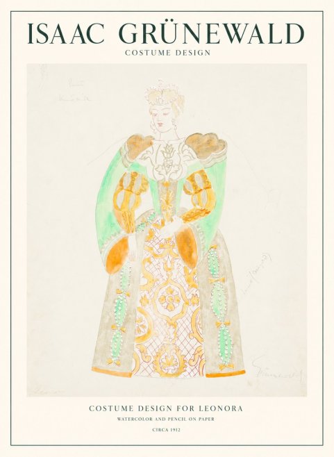 Isaac Grünewald Costume Design for Leonora No1 - Poster