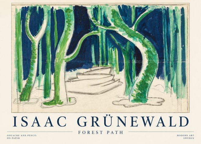 Isaac Grünewald Forest Path No1 - Poster