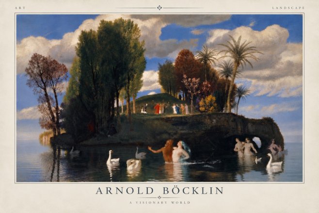 Arnold Böcklin The Island of Life No5 - Poster