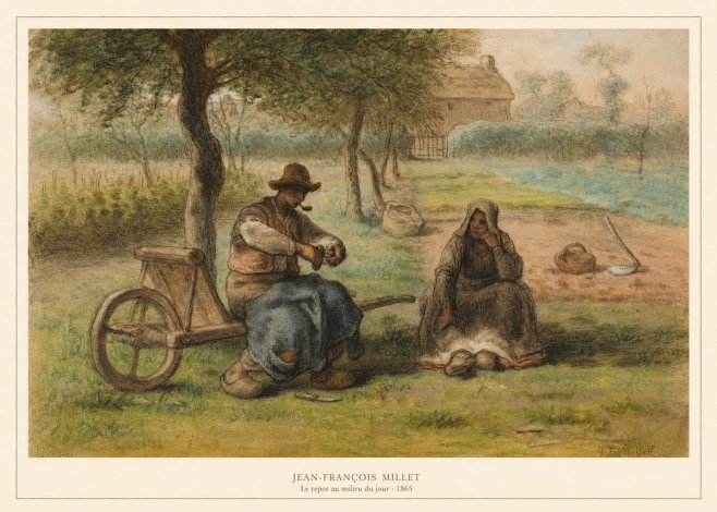 Jean-François Millet Le Repos Au Milieu Du Jour No5 - Poster