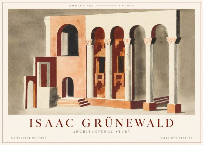 Isaac Grünewald Architectural Study I No2 - Poster