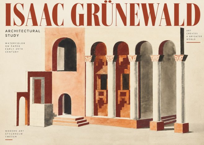 Isaac Grünewald Architectural Study I No3 - Poster