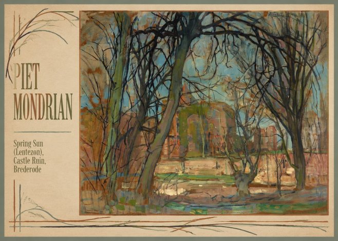 Piet Mondrian Spring Sun (Lentezon), Castle Ruin, Brederode No1 - Poster