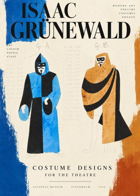 Isaac Grünewald Two Masquerade Figures - Costume Sketch No4 - Poster