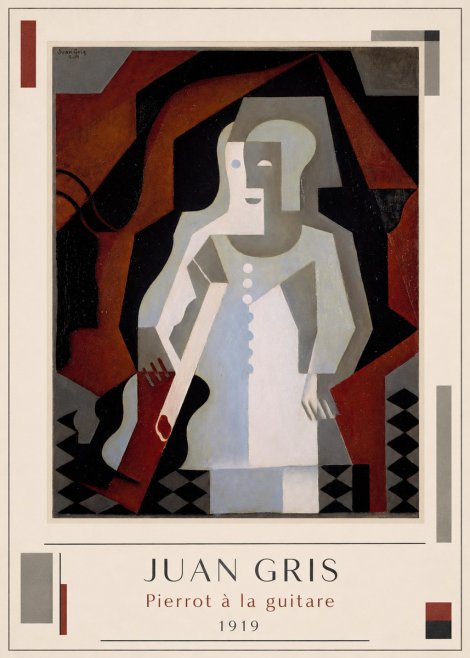Juan Gris Pierrot À La Guitare No2 - Poster