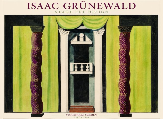 Isaac Grünewald Stage Set Design No1 - Poster