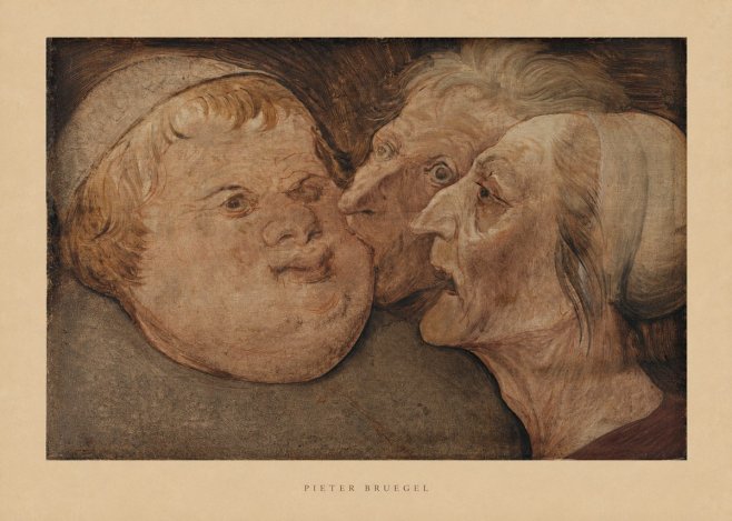 Pieter Bruegel Three Grotesque Heads No5 - Poster