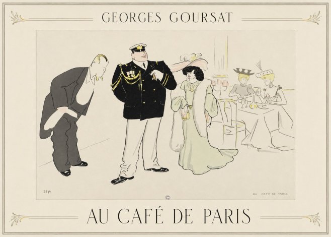 Georges Goursat Au Café De Paris No1 - Poster
