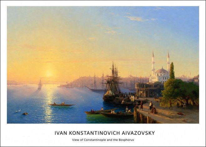 Ivan Konstantinovich Aivazovsky View of Constantinople and the Bosphorus No5 - Poster