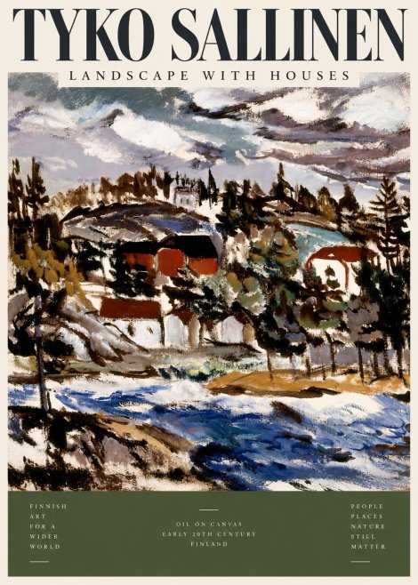 Tyko Sallinen Landscape with Houses No4 - Poster